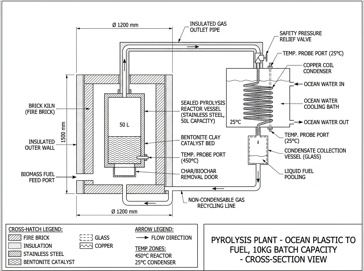 Open-Source Pyrolysis & Charcoal Briquetting — Waste-to-Energy Technology for National Scale — gallery 1